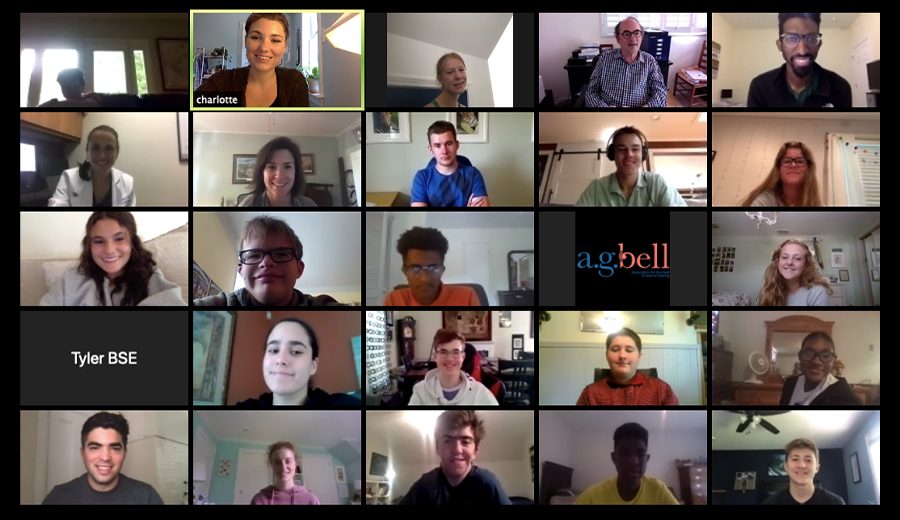 A screenshot of a virtual meeting with multiple grownup participants displayed in individual video frames.
